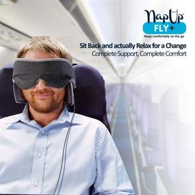 img 3 attached to 🌟 Ultimate Comfort On-the-Go: NapUp Fly Plus 360° Support Travel Pillow with Speakers and Eye Mask (Fly Plus Grey)