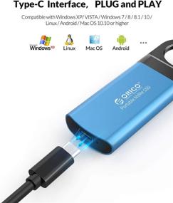 img 1 attached to ORICO 512GB Mini M.2 NVME Portable SSD - Ultra-Fast External Solid State Drive with 940MB/s Speed - Compatible with Laptop, Mac, Phones, and More - 3D NAND with USB 3.1 Gen 2 Type C - GV100 Blue (SSD Included)