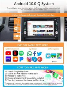 img 3 attached to Top-rated Android 10.0 OS Car Stereo with CarPlay, Android Auto, 🚗 GPS, DVD, Bluetooth, and More - 6.2-inch Touchscreen Double Din Head Unit