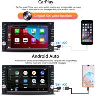 top-rated android 10.0 os car stereo with carplay, android auto, 🚗 gps, dvd, bluetooth, and more - 6.2-inch touchscreen double din head unit logo