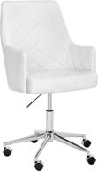 sunpan modern chase office chair in snow: perfect blend of style and comfort! logo