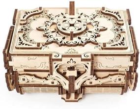 img 4 attached to UGEARS Construction 🧩 Kit: Wooden Puzzle Box