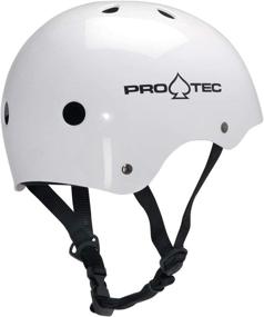 img 2 attached to 🚲 Small Gloss White Pro-Tec Classic Skate and Bike Helmet