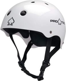 img 3 attached to 🚲 Small Gloss White Pro-Tec Classic Skate and Bike Helmet