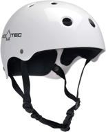 🚲 small gloss white pro-tec classic skate and bike helmet logo