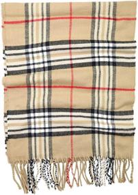 img 1 attached to 🧣 Achillea Classic Plaid Cashmere Winter Men's Accessories and Scarves" - optimized rewrite: "Achillea Winter Men's Accessories and Scarves - Classic Plaid Cashmere Collection