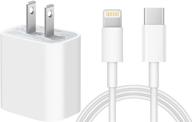 🔌 сертифицированный apple mfi быстрый зарядчик для iphone 11 12 13 - 20w pd usb-c настенный адаптер с кабелем lightning длиной 6 футов, совместим с iphone 13/13pro/12/12 pro/max/11/11pro/xs/max/xr/x/8/8plus, ipad логотип