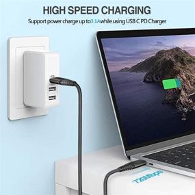 img 3 attached to 15фт USB C кабель на USB C | Быстрая зарядка | Samsung S20/S10/S9, MacBook Pro 2020/2019, iPad Pro 20 | Плетеный кабель USB типа C