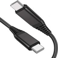 15фт usb c кабель на usb c | быстрая зарядка | samsung s20/s10/s9, macbook pro 2020/2019, ipad pro 20 | плетеный кабель usb типа c логотип