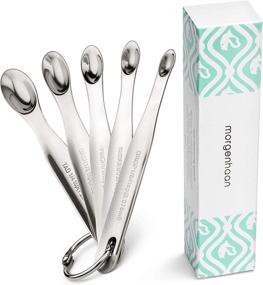 img 4 attached to Morgenhaan 5-Piece Mini Measuring Spoons Set: Precision at Your Fingertips