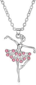 img 3 attached to 🩰 ELOI Ballet Dancer Necklace for Little Girls - Perfect Ballerina Dance Recital Gift, Teens' Jewelry - 16 inches