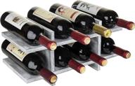 🍷 8-bottle rustic graywashed wood wine storage rack by mygift логотип