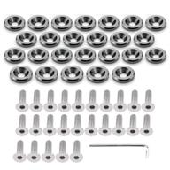 stetion 25 pcs fender bumper washer bolt 6061 t6 grade m6x20mm cnc finishing washer engine bay dress up fastener kit (gre) logo