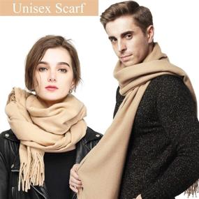 img 3 attached to Unisex Winter Christmas Cashmere Scarf for Men - Stylish Accessory and Neckwear