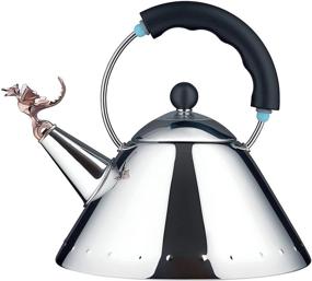 img 4 attached to 🔥 Alessi Tea Rex Kettle: Dragon-Inspired Design with Handle & Whistle, Stainless Steel, Black
