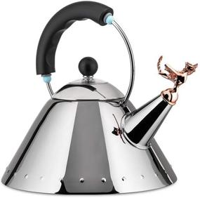 img 3 attached to 🔥 Alessi Tea Rex Kettle: Dragon-Inspired Design with Handle & Whistle, Stainless Steel, Black