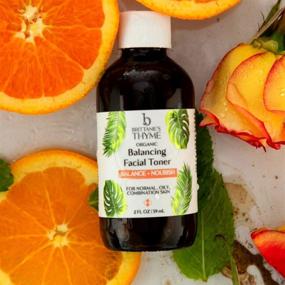 img 2 attached to Organic Balancing Witch Hazel Facial Toner by Brittanie's Thyme: 4 oz, Peppermint & Sweet Orange Oils for a Relieved and Calm Complexion