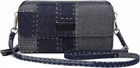 img 4 attached to 👜 Стильный кроссбоди-кошелек с защитой от RFID: карман для телефона и веганская кожа для женщин