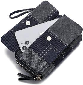 img 2 attached to 👜 Стильный кроссбоди-кошелек с защитой от RFID: карман для телефона и веганская кожа для женщин