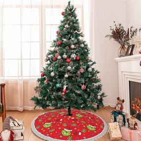 img 3 attached to 🎄 Inflyfure The Grinch Stole Christmas: Festive Tree Skirt & Decorations for Xmas Delight