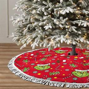 img 4 attached to 🎄 Inflyfure The Grinch Stole Christmas: Festive Tree Skirt & Decorations for Xmas Delight