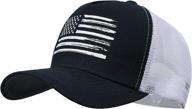 🧢 vionlan baseball cap american flag trucker hat: stylish snapback for men and women with 3d logo embossing and adjustable mesh logo