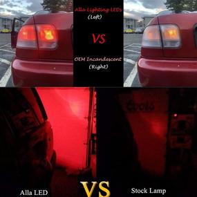 img 3 attached to 🚨 Enhance Safety with Alla Lighting BAY15D LED Strobe Brake Lights Bulbs in Pure Red - Ideal for Cars, Trucks, Motorcycles, Trailers!