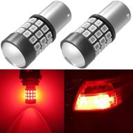 🚨 enhance safety with alla lighting bay15d led strobe brake lights bulbs in pure red - ideal for cars, trucks, motorcycles, trailers! logo