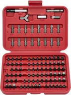 🔒 neiko 10048a security bit set: premium 100-piece cr-v steel tool kit with 1/4-inch adapters, phillips, slotted, hex, torx star & more - tamperproof, pozi, square, spanner, torque, tri-wing, clutch, spline, wing nut – high-performing security bits logo