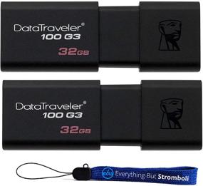 img 2 attached to 📷 2 Пакета Kingston 32ГБ Data Traveler 3.0 USB Высокоскоростные флеш-накопители (DT100G3) с шнурком Everything but Stromboli