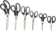 🔪 cook pro 808 6 piece stainless steel/black all purpose scissors set - versatile kitchen tools logo