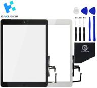 📱 kakusiga ipad air 1st generation touch screen glass digitizer replacement kit with home button flex, adhesive tape, and repair tools (white) logo