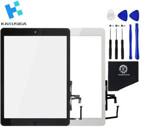 img 4 attached to 📱 KAKUSIGA iPad Air 1st Generation Touch Screen Glass Digitizer Replacement Kit with Home Button Flex, Adhesive Tape, and Repair Tools (White)