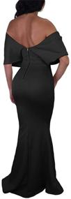 img 2 attached to GOBLES Women Shoulder Evening Fishtail Women's Clothing for Dresses