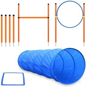 img 3 attached to 🐾 XiaZ Dog Agility Equipment: Complete Starter Kit for Outdoor Training - Dog Tunnel, Jumping Ring, High Jumps, and More, with Convenient Carrying Case Included