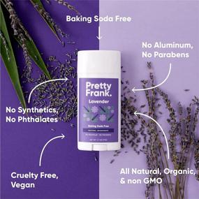 img 3 attached to 🌿 Frankly Fresh Baking Soda Free Natural Deodorant Stick - Ideal for Women, Men, Teens, and Kids with Arrowroot, Coconut Oil, Shea Butter, Vitamin E, and Zinc - Lavender Scent - Paraben & Sulfate Free (1pk)