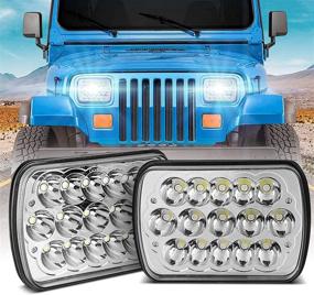 img 4 attached to Enhance Your Vehicle's Illumination with H6054 Led Headlights - 🚗 Perfect Fit for Jeep Wrangler YJ XJ, Chevy Blazer and More!