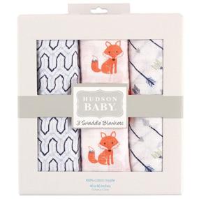 img 3 attached to Hudson Baby Muslin Swaddle 👶 Blankets - Kids' Home Store Must-Have