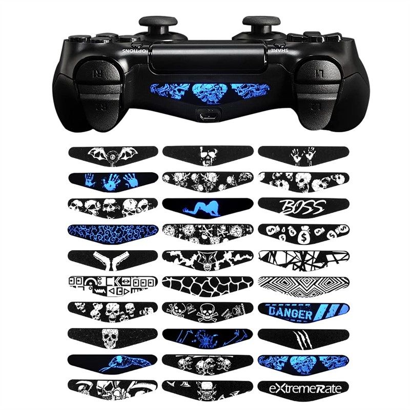 extremerate reuseable lighttight stickers playstation controller 로고