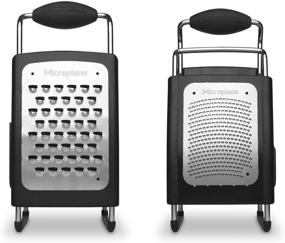 img 2 attached to 🔪 Microplane 34006 4-Sided Stainless Steel Ultra-Sharp Multi-Purpose Box Grater - Large 10 inch, Black: Superior Kitchen Tool for Efficient Grating