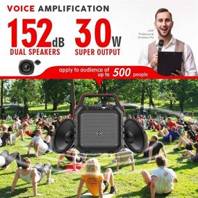 img 2 attached to 🎤 30W Bluetooth Portable Karaoke PA System with Wireless Handheld Microphone and PA Speaker
