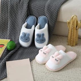 img 1 attached to 👦 Cozy Winter Indoor Shoes for Kids - KUBUA Girls Boys Warm Bedroom Slippers