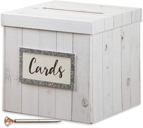 img 4 attached to 🎁 Kate Aspen Wooden Gift Card Box - Rustic Style, Universal Size