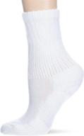 🧦 experience ultimate comfort with thorlos women's ax max cushion fitness crew socks, white, medium логотип