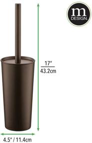 img 1 attached to 🚽 mDesign Steel Toilet Bowl Brush and Holder Combo - Bronze Finish for Bathroom Cabinet and Floor Corner - Heavy Duty Cleaning Tool with Stylish Home Decor Appeal - Mirri Collection