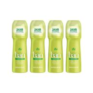 ban roll-on antiperspirant deodorant, fragrance-free, 3.5-ounce bottles (4-pack) logo