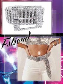 img 2 attached to 💎 Fstrend Women Sparkle Crystal Rhinestone Chain Belts: A Glamorous Accessory for Women and Girls