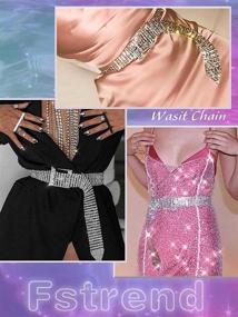 img 1 attached to 💎 Fstrend Women Sparkle Crystal Rhinestone Chain Belts: A Glamorous Accessory for Women and Girls