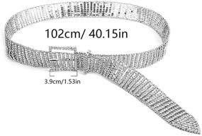 img 3 attached to 💎 Fstrend Women Sparkle Crystal Rhinestone Chain Belts: A Glamorous Accessory for Women and Girls