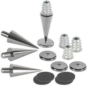 img 2 attached to Enhance Audio Performance with Dayton Audio DSS3-BC Black Chrome Speaker Spike Set 4 Pcs.